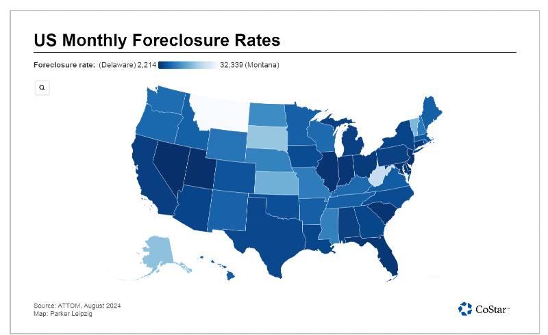 Residential Foreclosure Activity Is Growing the Most in These Five States.